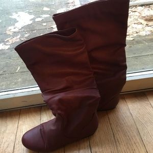 Burgundy Charlotte Russe boots